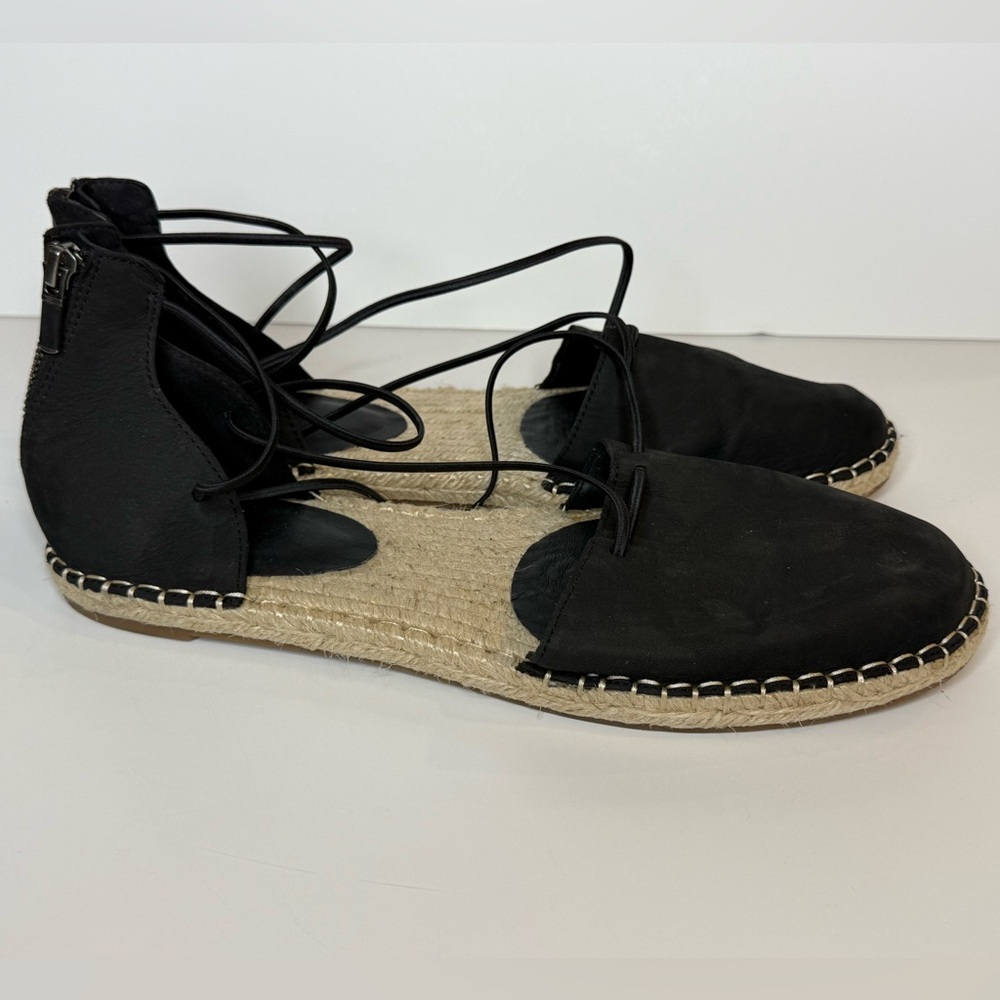 Eileen Fisher Black Espadrille Flats - Picture 2 of 9